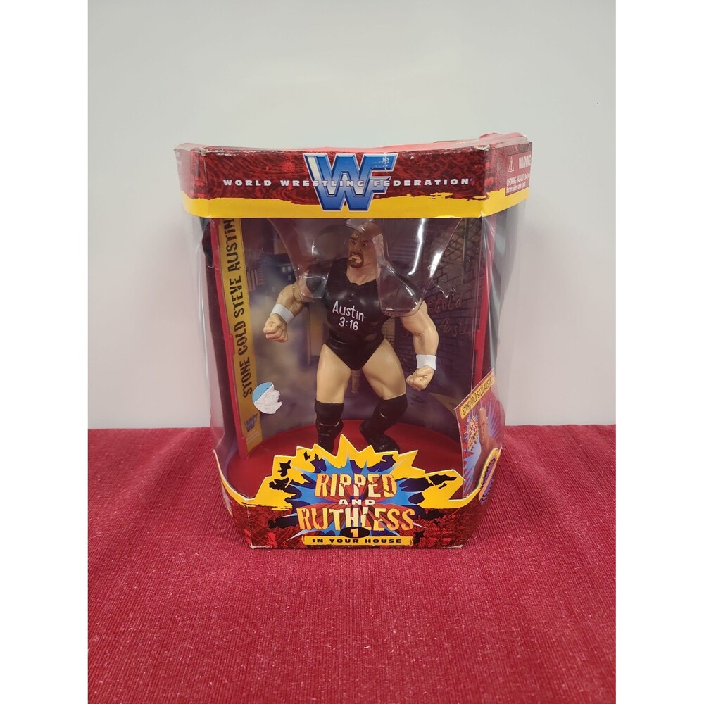 Jakks WWE WWF Ripped and Ruthless Stone Cold Steve Austin Action Figure - 1997